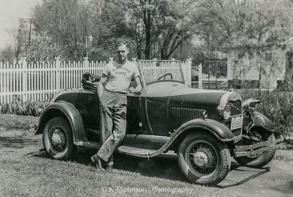 My Dad's 1st car, a Model A Ford, taken around 194...