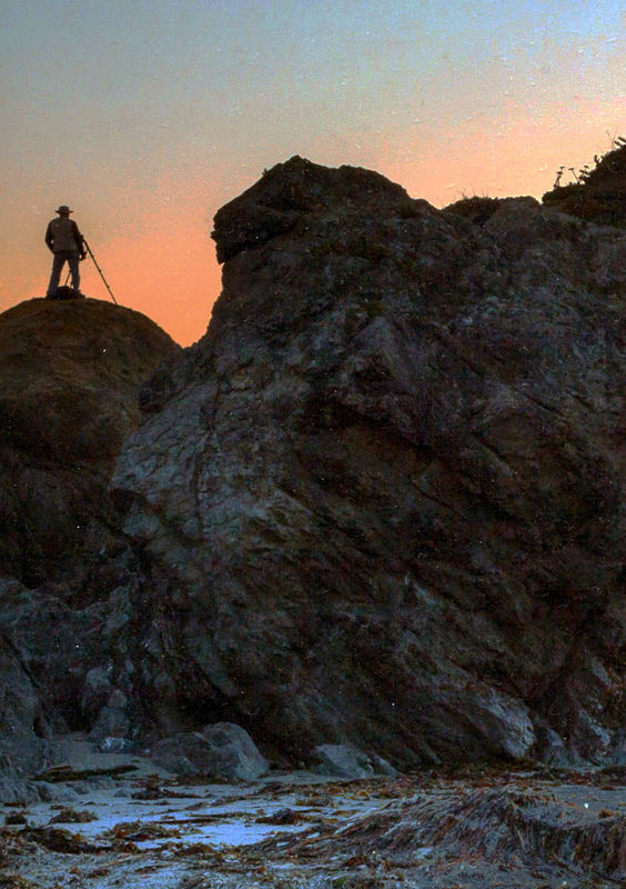 That's me on the rock taking the sunset...