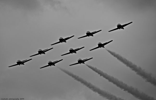 RCAF Snowbirds in formation...