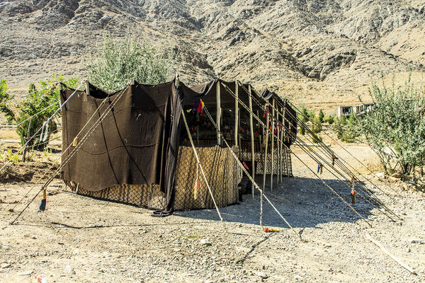 The outdoor  tents  of ashayer...