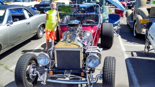 My boy and his first Roadster...well next to it an...
