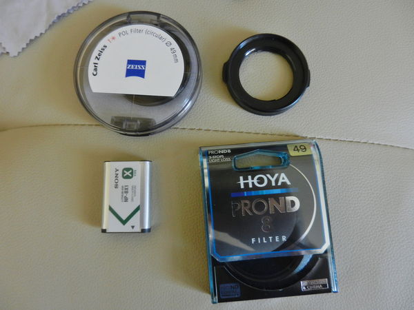 Filters, battery and filter adapter ring...