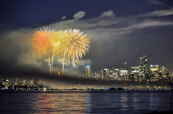 Fireworks over City...