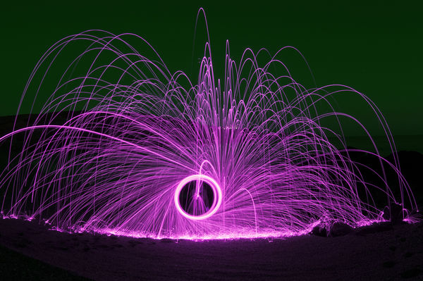 Wire wool burning colour change....