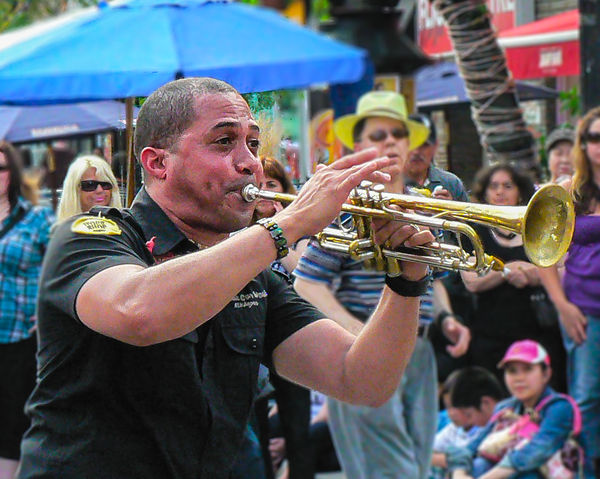 Blow it again Sam! Trumpet player at Toronto stree...