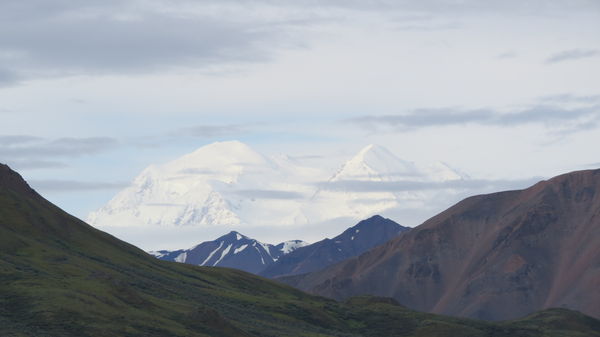 Mt. McKinley summits from 30 miles...