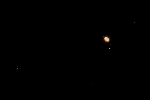 Saturn, 5 moons and 1 star...