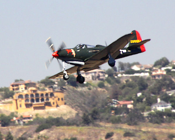 As I was leaving, caught the P-39 on approach...