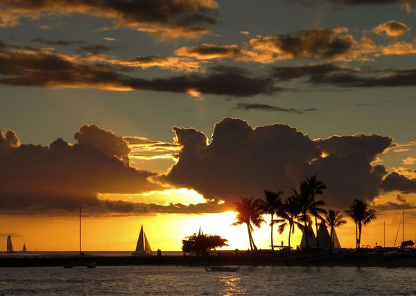 Sunset on Waikiki...