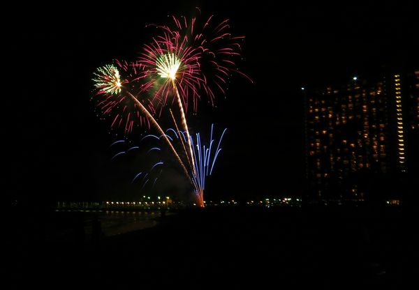 Fireworks at the Hilton which was right next to ou...