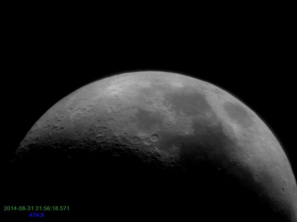 1/4 phase lunar surface T510NG digital color...