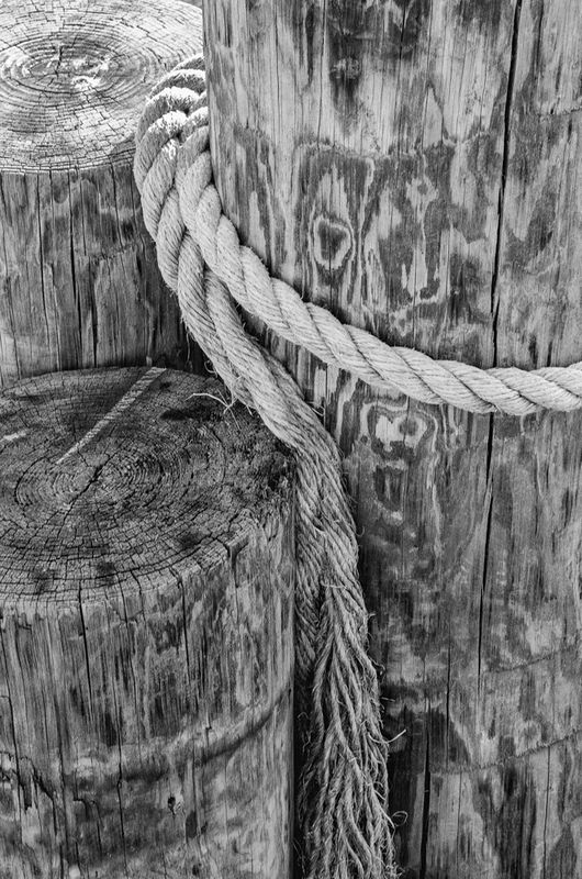 Rope on a post...