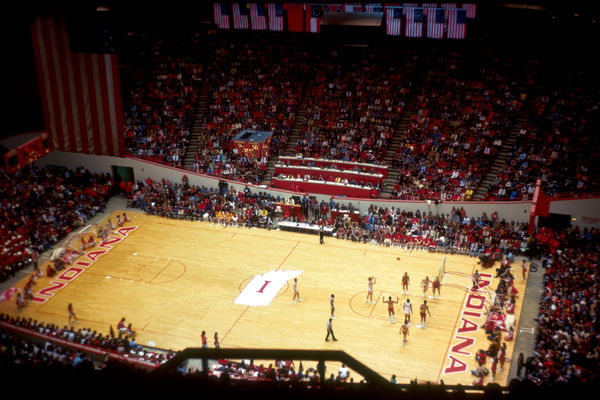 IU basketball from typical student seat (above the...