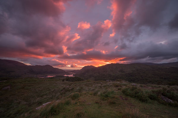 Sunrise over Lakes of Killarney from Ladies View...