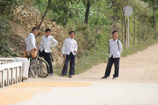 Middle School Boys in rural North Korea...