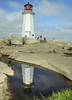 Historical Lighthouse at Peggy's Cove, Nova Scotia...
