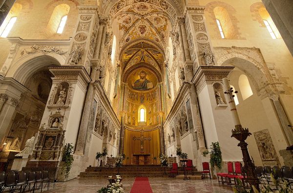Cefalu Cathedral, begun in 1131...