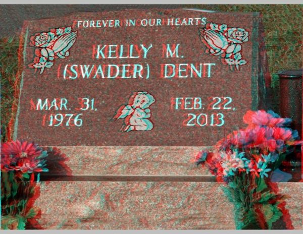 Photo of daughter's headstone in 3d...