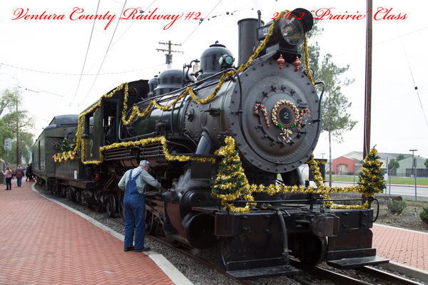 2-6-2 Prairie type VC 2 pulling the Santa Train in...