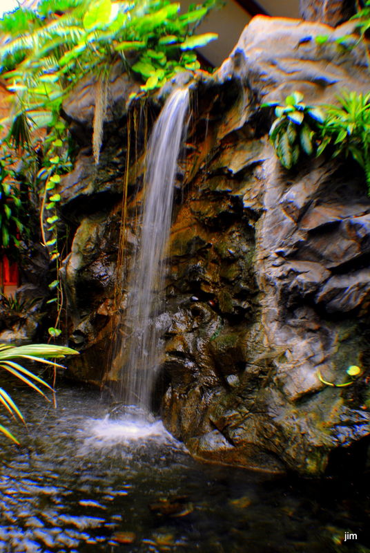 Waterfall in the lobby....