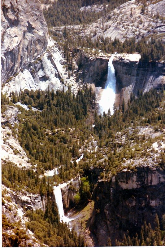 Vernal and Nevada Falls from Sentinel Dome...