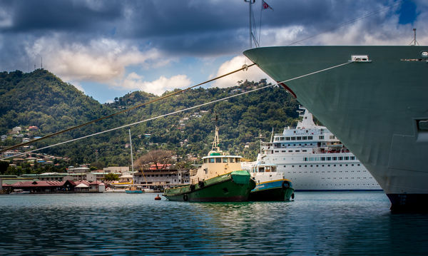 The harbor at St Lucia...
