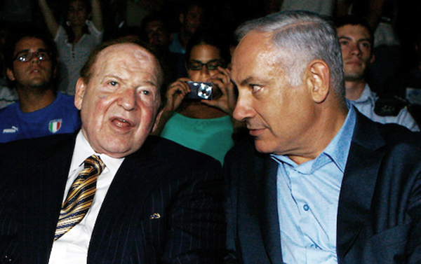 Adelson with his leader...