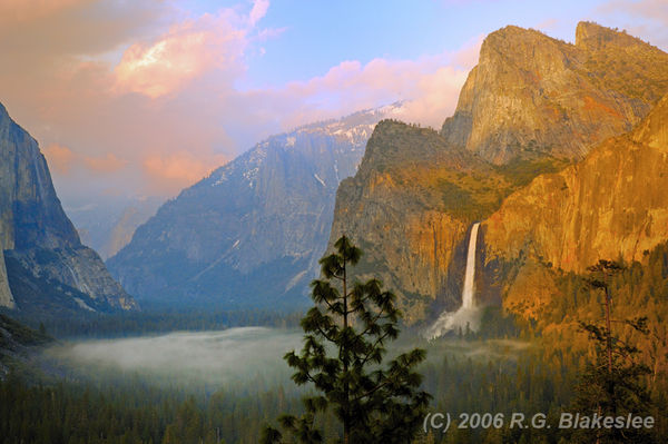 Bridalveil Falls, Yosemite Valley...