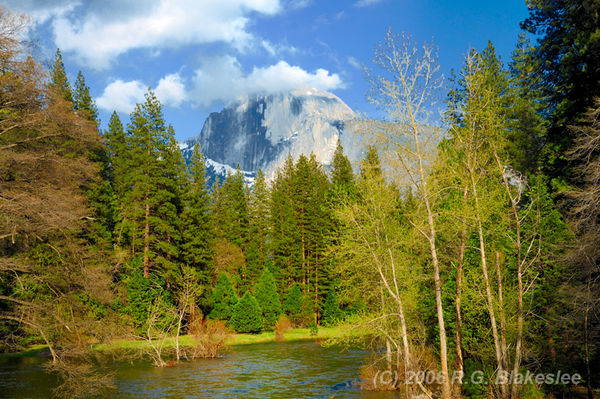 Merced River foreground, Half Dome background...