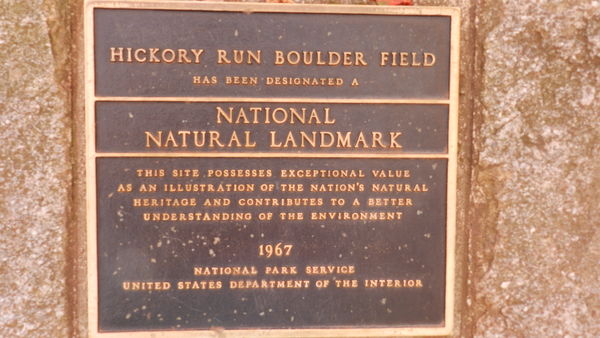 Plaque about Boulder Field...