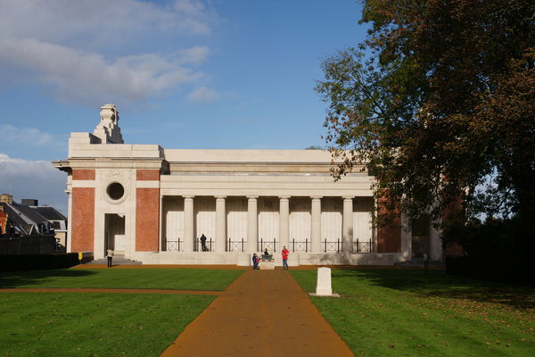 The Menin Gate from atop the walls...