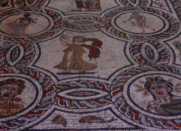 mosaic floor, Historical Site near Fez...