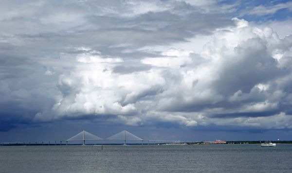 Ravenel Bridge with clouds...