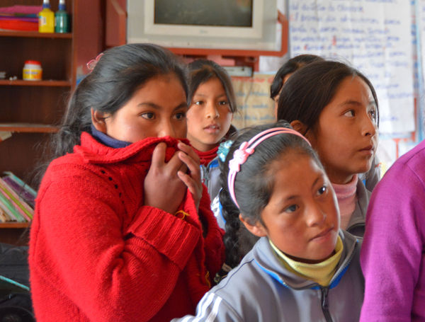 Inca kids in a remote village school provisioned b...