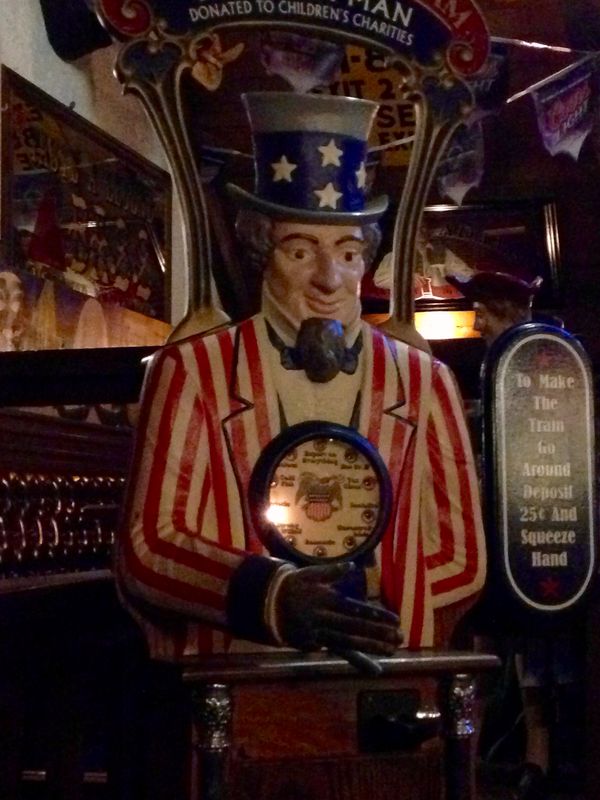 Old Uncle Sam in the bar-waiting to shake your han...