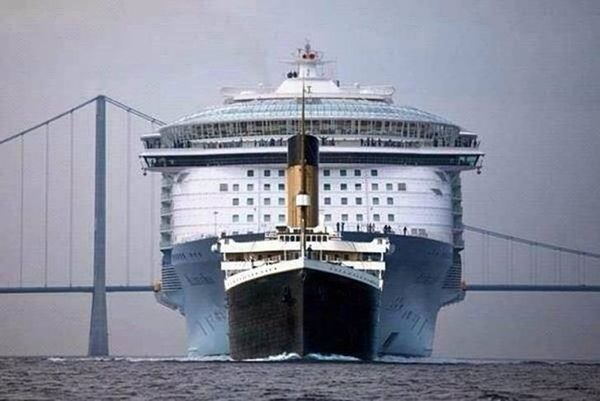 Titanic and Queen Mary...