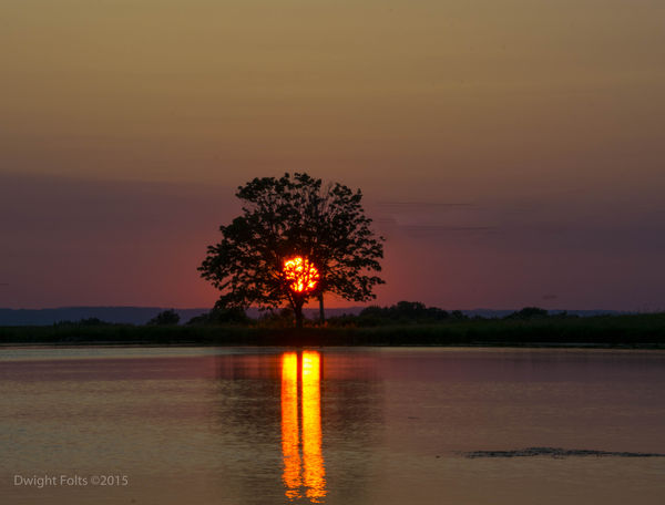 Sunset on Barber Pond, Groveland, NY...