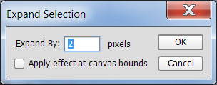 Step 3 - Expand selection to include 2 pixels of o...