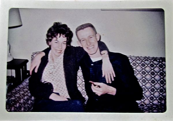 Snap shot 1962-Bill & I just engaged!...