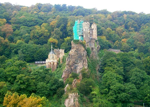 Castle on the Rhine undergoing restoration...