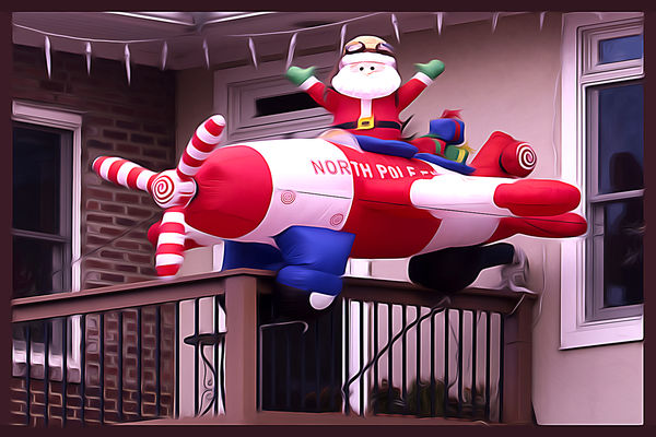 Santa plane, high, high, high, ho, ho, ho...