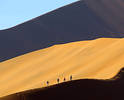 The long way up the Namibian Dunes...