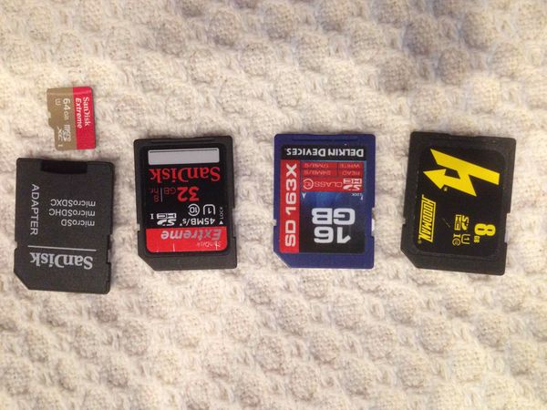 SD Cards 32 and 64 are sold...