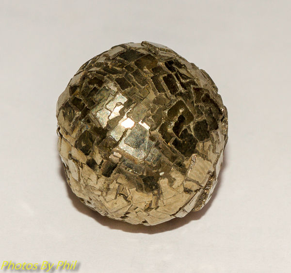 Golden Pyrite cubic crystal ball...