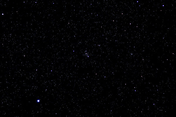 Messier 103 - 500mm Pentax on equatorial mount...
