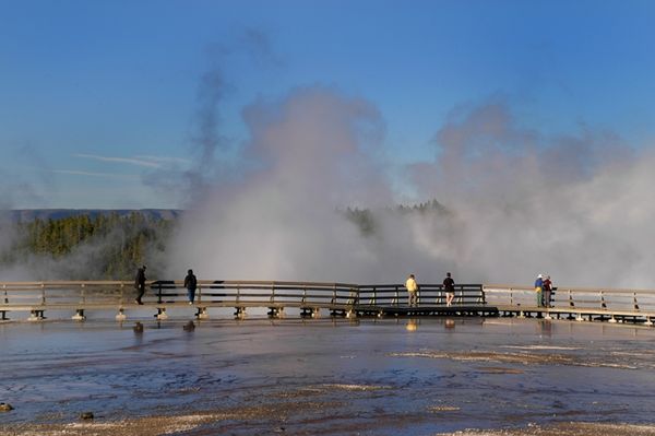 Geyser and visitors....