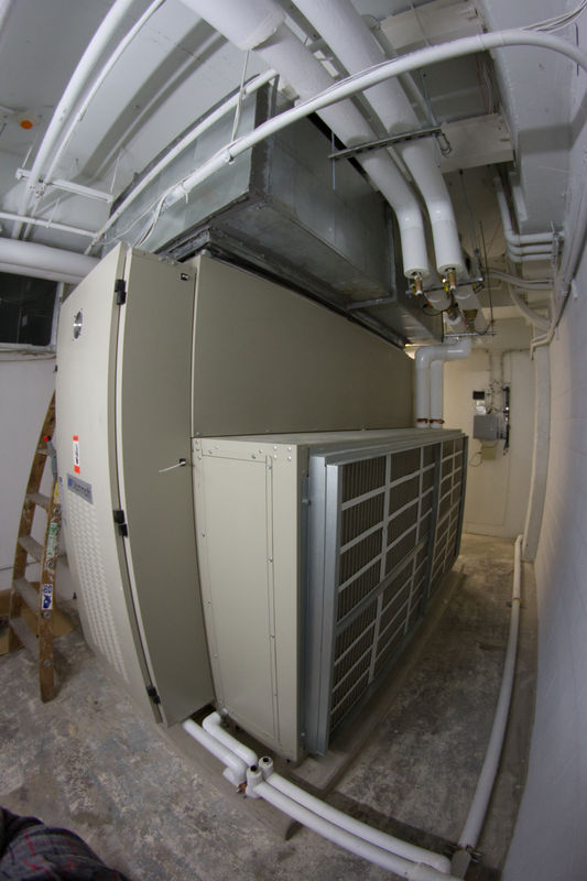 HVAC in a cramped room...
