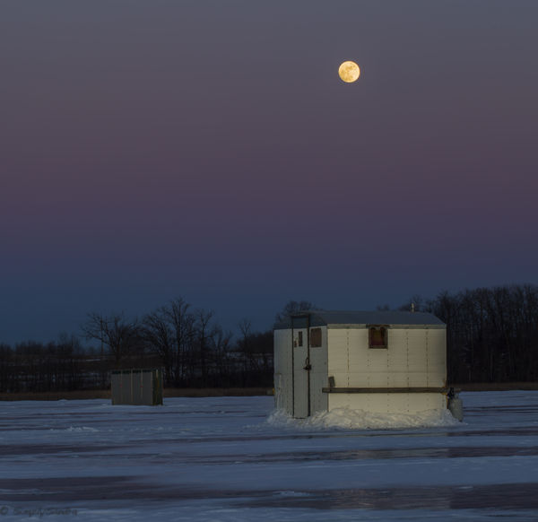 Moonrise on the Fish Houses...