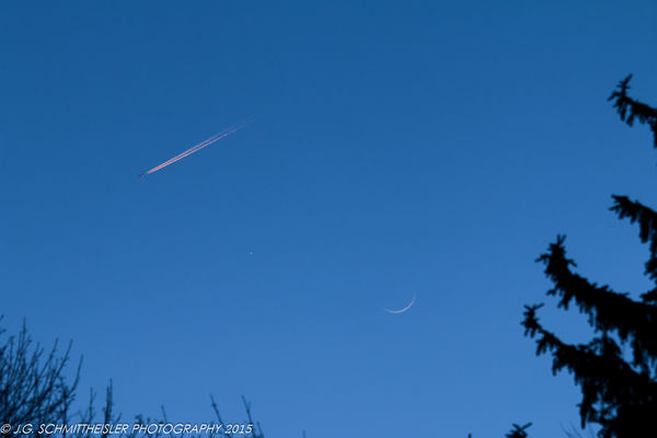Early in the evening only Moon and Venus are visib...