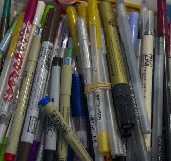 Drawer of pens...
